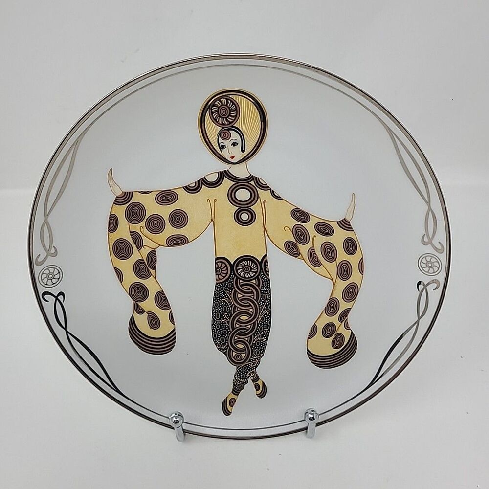 Franklin Mint House of Erte Willow Tree Decorative 8" Plate Art Deco Fashion